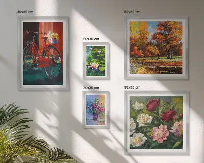Virágok a tavaszi tájban képkészlet nappaliba