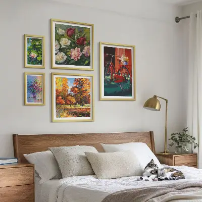 Virágok a tavaszi tájban képkészlet nappaliba