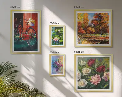 Virágok a tavaszi tájban képkészlet nappaliba