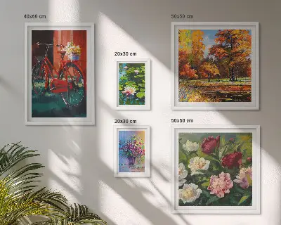 Virágok a tavaszi tájban képkészlet nappaliba