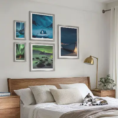 Téli tájak aurorával képkészlet nappaliba