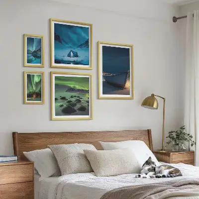 Téli tájak aurorával képkészlet nappaliba