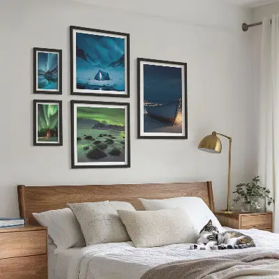 Téli tájak aurorával képkészlet nappaliba
