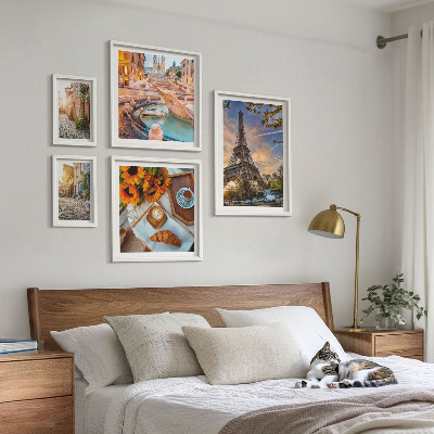 Dekorációs kép készlet nappaliba A kávézó hangulatos panorámája
