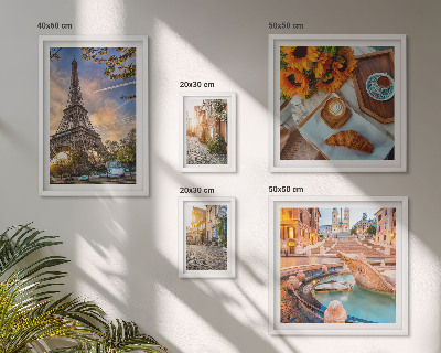 Dekorációs kép készlet nappaliba A kávézó hangulatos panorámája