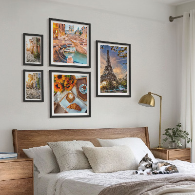 Dekorációs kép készlet nappaliba A kávézó hangulatos panorámája