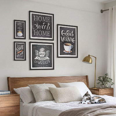 Dekorációs kép készlet nappaliba Rusztikus kávé inspirációk