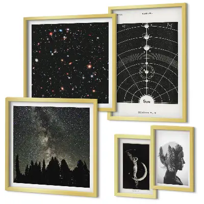 Prémium keretezett falikép a galaxis kozmikus inspirációi válogatás