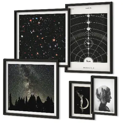 Prémium keretezett falikép a galaxis kozmikus inspirációi válogatás