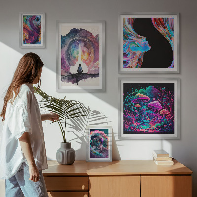 Képkészlet nappaliba Kozmikus inspirációk a szürrealizmusból
