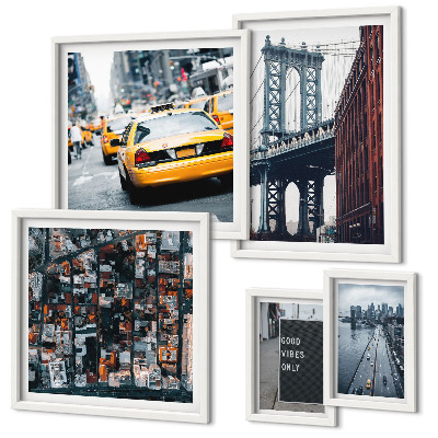 Dekorációs kép készlet nappaliba New York lenyűgöző panorámája