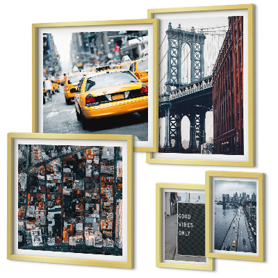 Dekorációs kép készlet nappaliba New York lenyűgöző panorámája