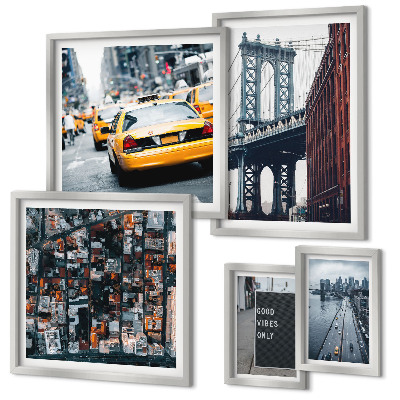 Dekorációs kép készlet nappaliba New York lenyűgöző panorámája