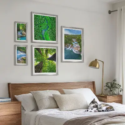 Vízesések zöld tájakon prémium keretezett képválogatás