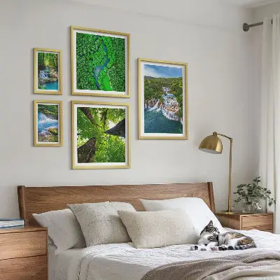 Vízesések zöld tájakon prémium keretezett képválogatás