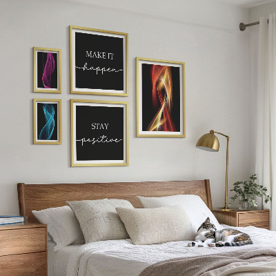 Dekorációs kép készlet nappaliba Idézetek, fényminták, inspirációk