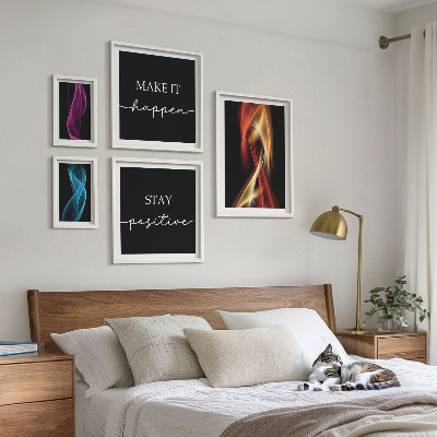Dekorációs kép készlet nappaliba Idézetek, fényminták, inspirációk