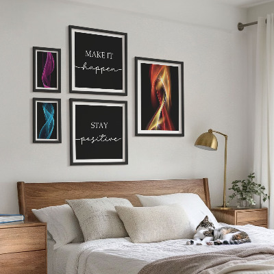 Dekorációs kép készlet nappaliba Idézetek, fényminták, inspirációk