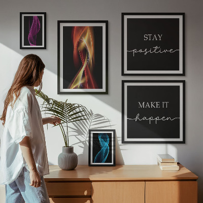 Dekorációs kép készlet nappaliba Idézetek, fényminták, inspirációk