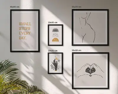 Prémium keretezett kép motivációs minimalista pozitív gondolkodás témában