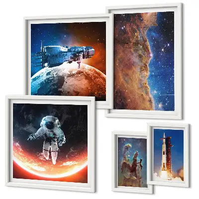 A galaxis űrutazása képkészlet nappali dekoráció