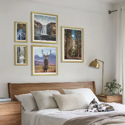 Dekorációs képkészlet nappaliba tájak és vízesések mintával