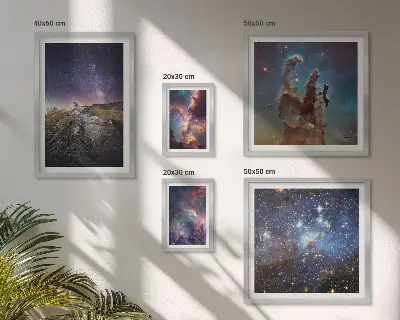 Galaxisok kozmikus tájképei képkészlet nappaliba