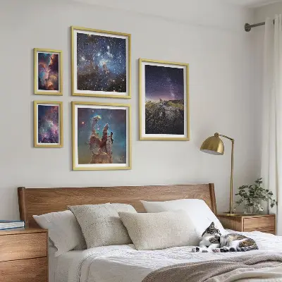 Galaxisok kozmikus tájképei képkészlet nappaliba