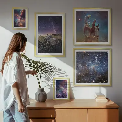 Galaxisok kozmikus tájképei képkészlet nappaliba