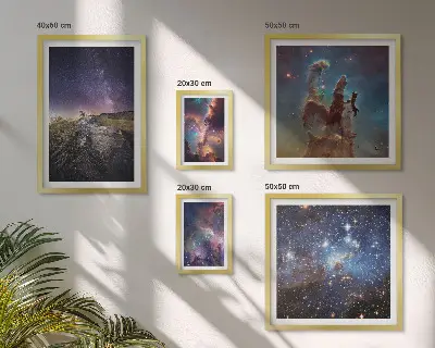 Galaxisok kozmikus tájképei képkészlet nappaliba