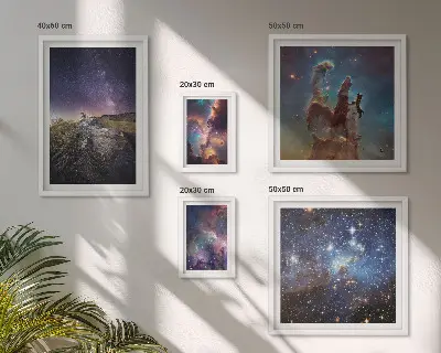 Galaxisok kozmikus tájképei képkészlet nappaliba