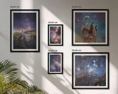 Galaxisok kozmikus tájképei képkészlet nappaliba