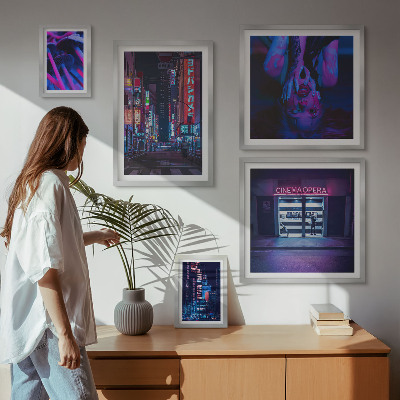 Prémium keretezett kép válogatás Neon éjszakai városképek