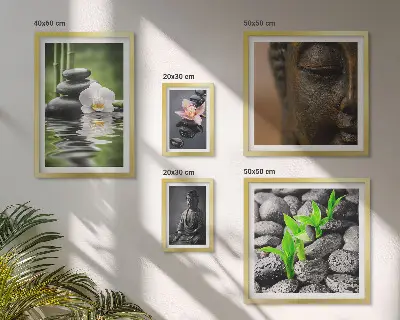 Pihentető zen hangulatú prémium keretezett kép válogatott készlet