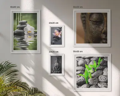 Pihentető zen hangulatú prémium keretezett kép válogatott készlet