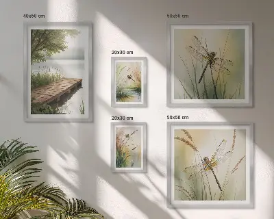 Szitakötők békés tájai képkészlet nappaliba
