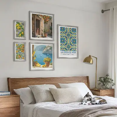 Olasz Amalfi citrusfélék képkészlet nappaliba
