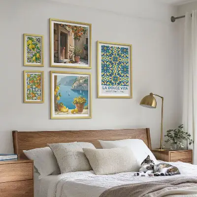 Olasz Amalfi citrusfélék képkészlet nappaliba