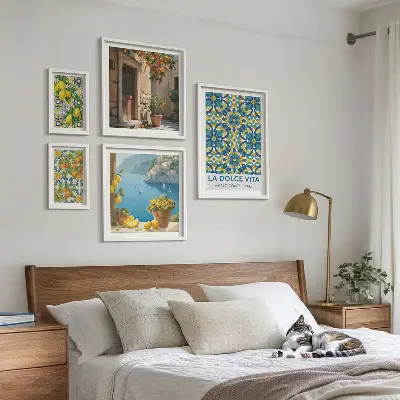 Olasz Amalfi citrusfélék képkészlet nappaliba