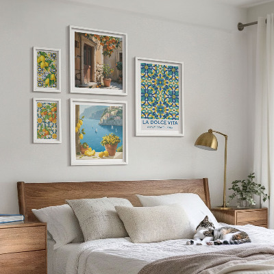 Képkészlet nappaliba Olasz Amalfi citrusfélék