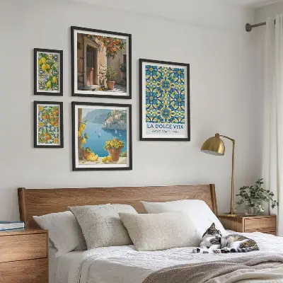 Olasz Amalfi citrusfélék képkészlet nappaliba