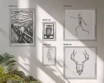 Szürrealista művészeti alkotás természet és ember témájú prémium keretezett képválogatás