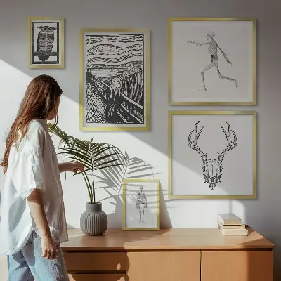 Szürrealista művészeti alkotás természet és ember témájú prémium keretezett képválogatás