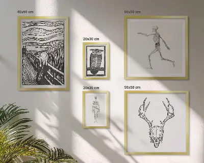 Szürrealista művészeti alkotás természet és ember témájú prémium keretezett képválogatás