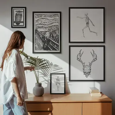 Szürrealista művészeti alkotás természet és ember témájú prémium keretezett képválogatás