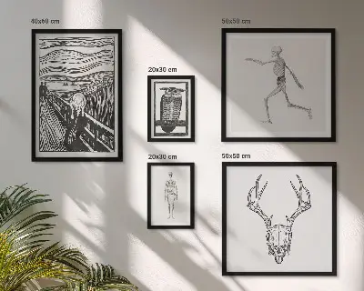 Szürrealista művészeti alkotás természet és ember témájú prémium keretezett képválogatás