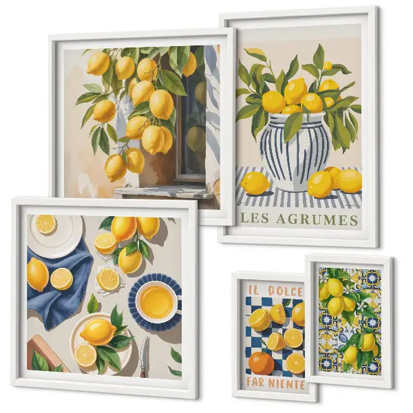 Citrusos provence-i dekorációk prémium keretezett képválogatás