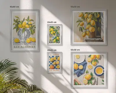 Citrusos provence-i dekorációk prémium keretezett képválogatás