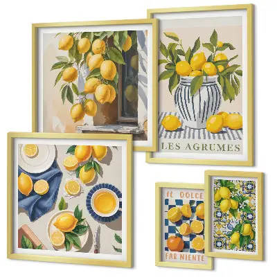 Citrusos provence-i dekorációk prémium keretezett képválogatás