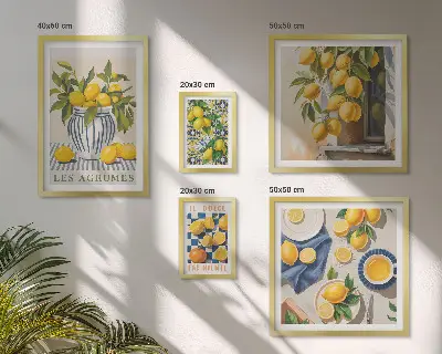 Citrusos provence-i dekorációk prémium keretezett képválogatás